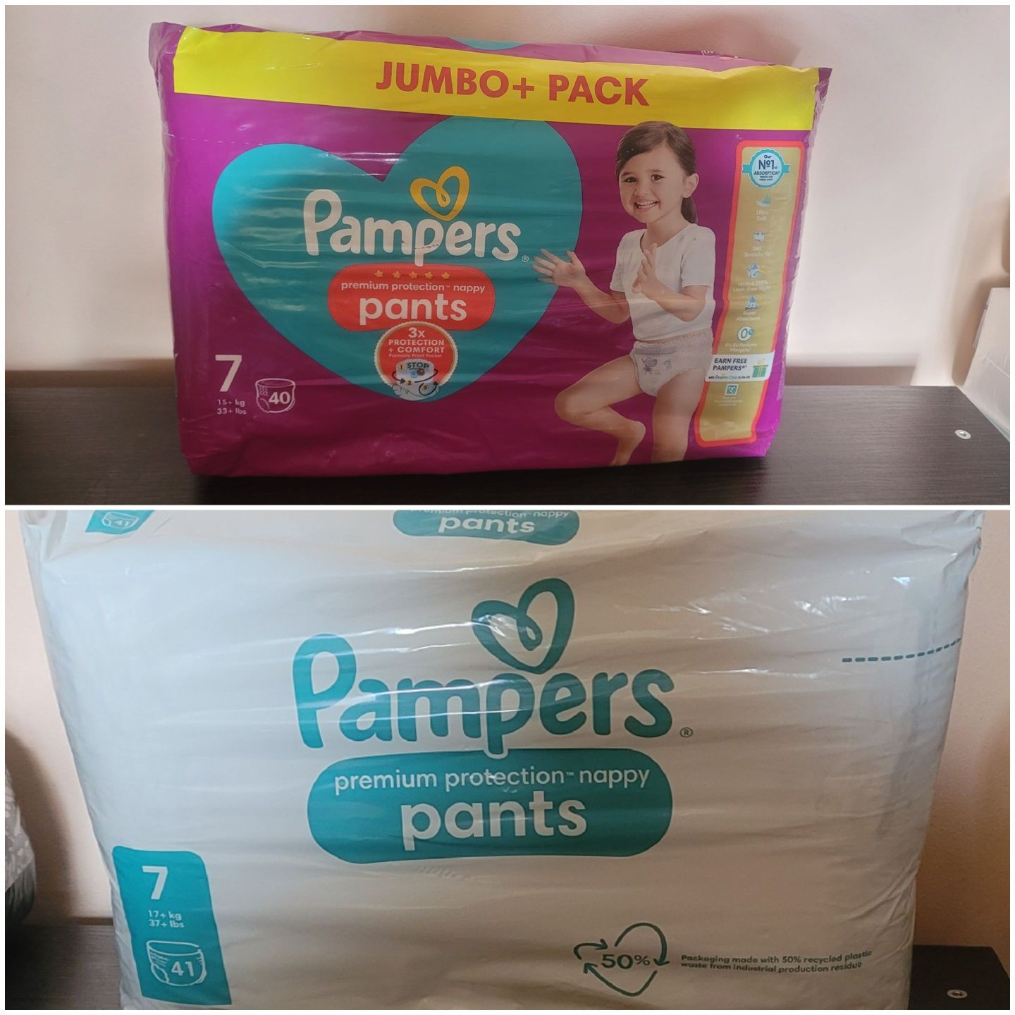 Памперси трусики Pampers premium protection 7