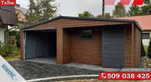 Garaż Blaszany z pomieszczeniem gospodarczym 7x5m PREMIUM