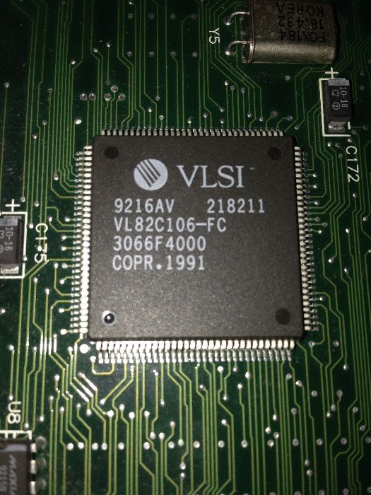 Motherboard VLSI cpu AMD 386sx25 vintage
