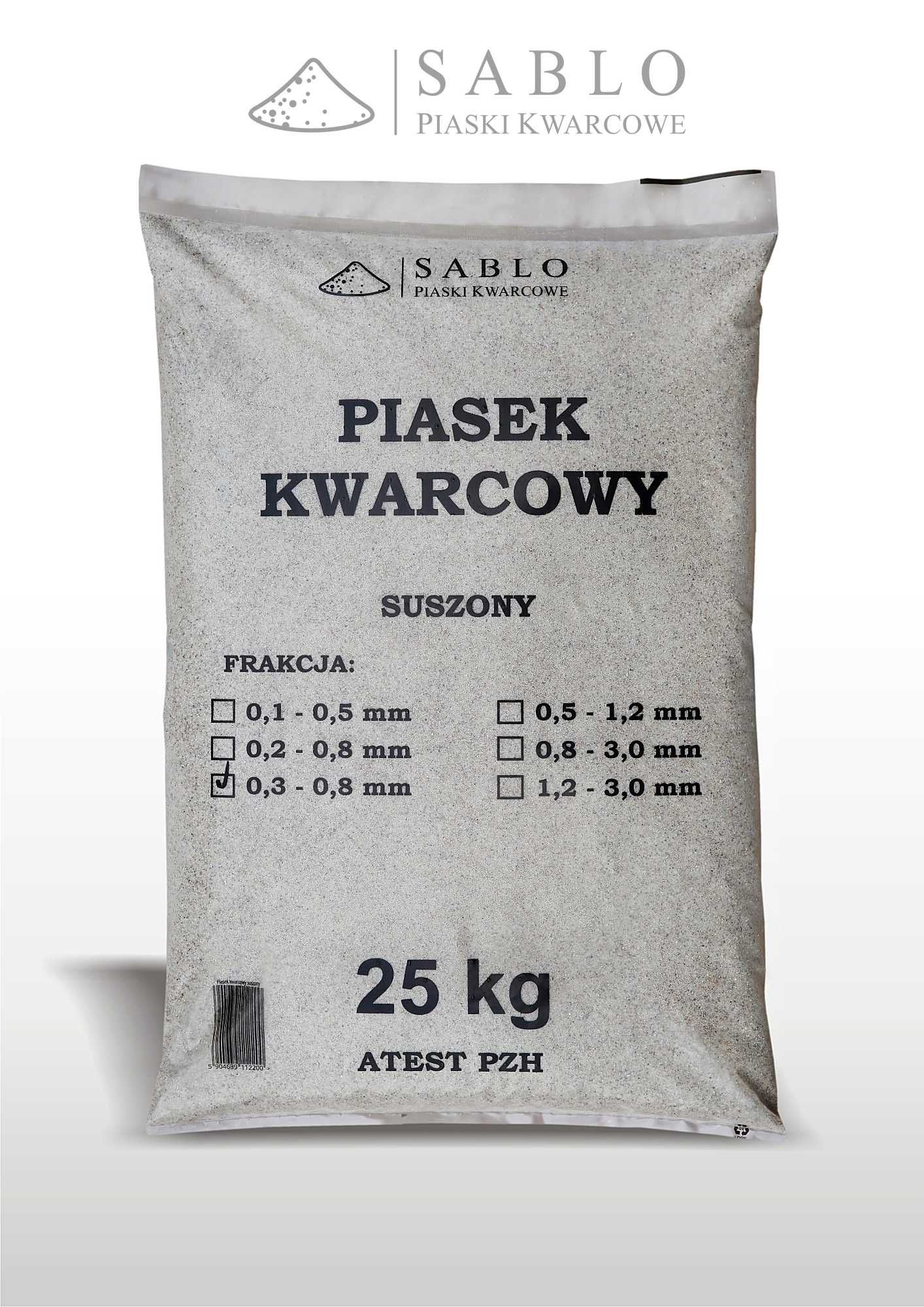 Piasek kwarcowy do piaskowania 0,3 - 0,8 mm Hydropiaskowanie 1000 KG