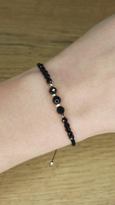 Bransoletka z czarnym turmalinem