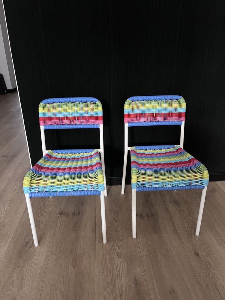 Krzeselka dziecięce ikea fargglad na taras
