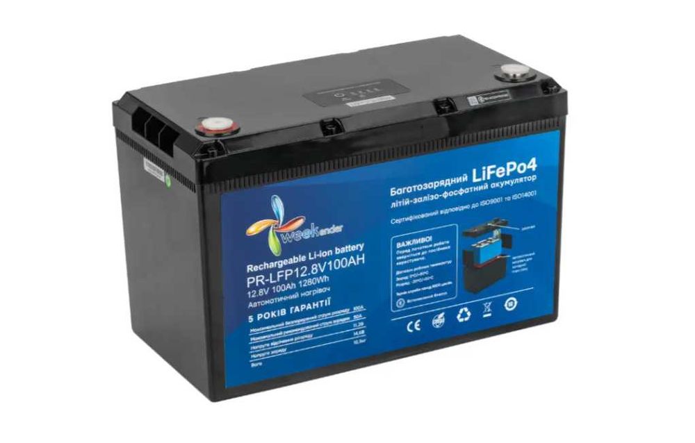Аккумулятор LiFepo4 100Ah 12В гарантия 5 лет с блютузом и дисплеем