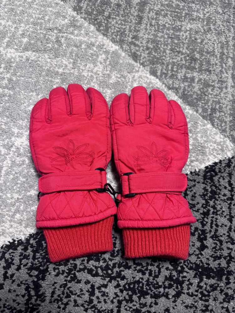 Rękawice rękawiczki czerwone narciarskie m/L zimowe