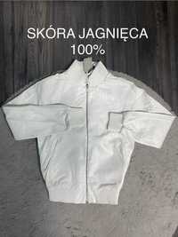 SKÓRA jagnięca 100% Kurtka skórzana biała by marc newson limited