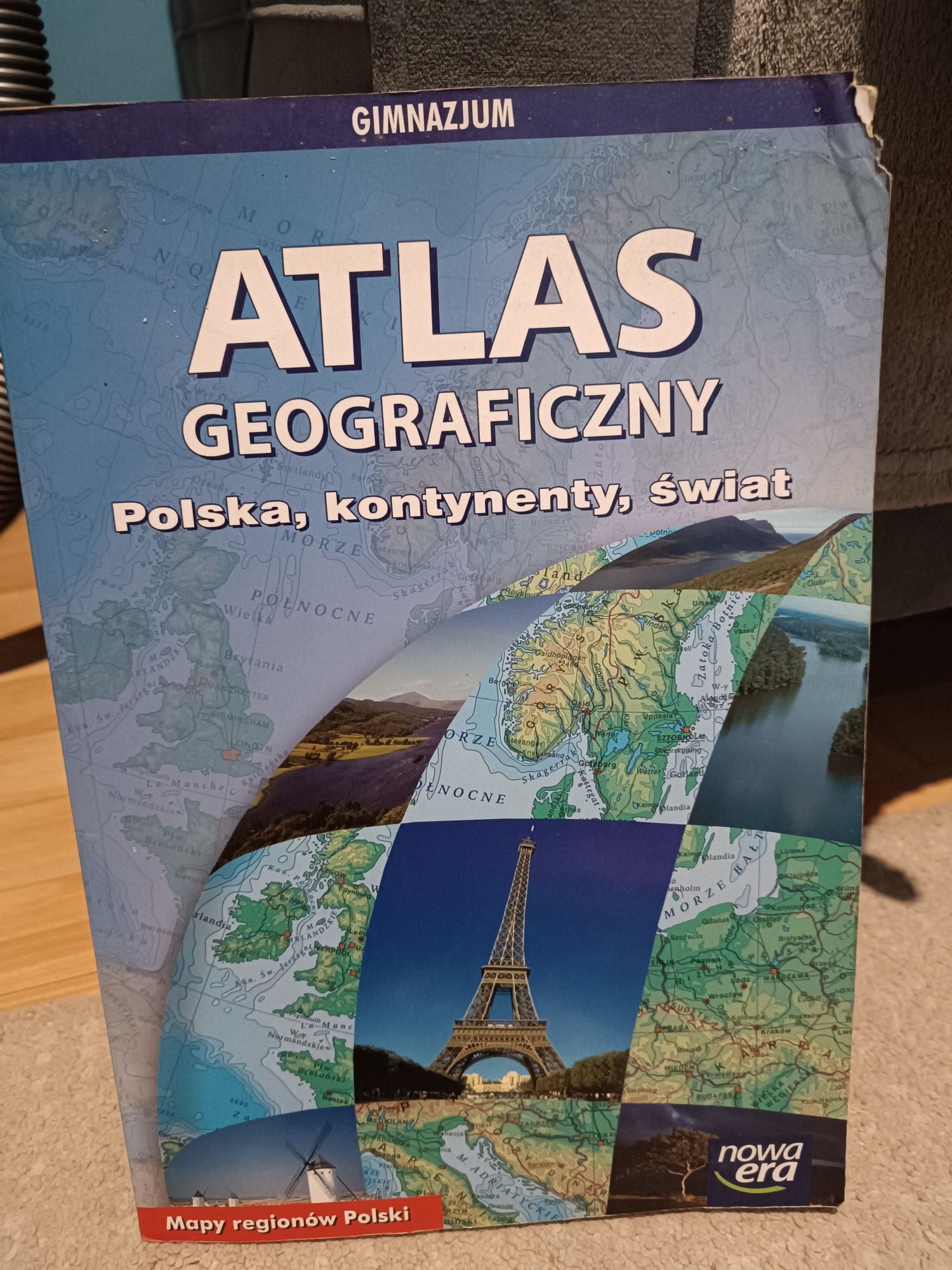 Atlas geograficzny Polska, kontynenty, świat