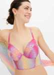 B.P.C biustonosz bralette przedłużony-top z fiszbinami kolorowy r.90B