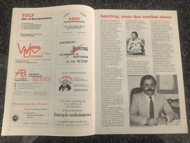 Futebol - Taça Uefa - Ajax vs Sporting - Programa Oficial 1988/1989