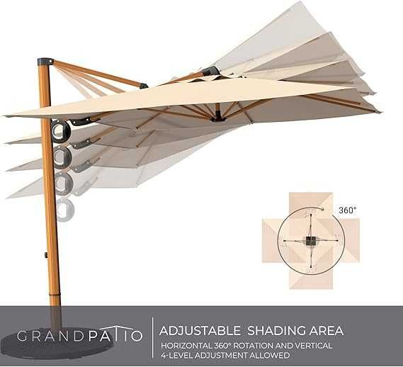 Nowy parasol ogrodowy / osłona tarasu / UV / parasolka 300x300 !A3371!