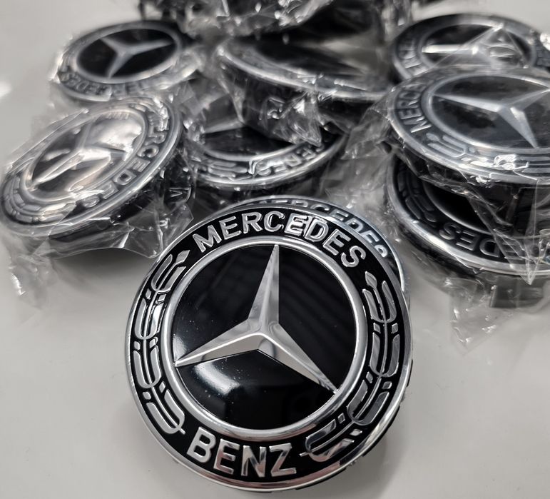 Mercedes-Benz AMG 75MM Kołpaczki Dekielki Kapsle Koła Felgi Alufelgi