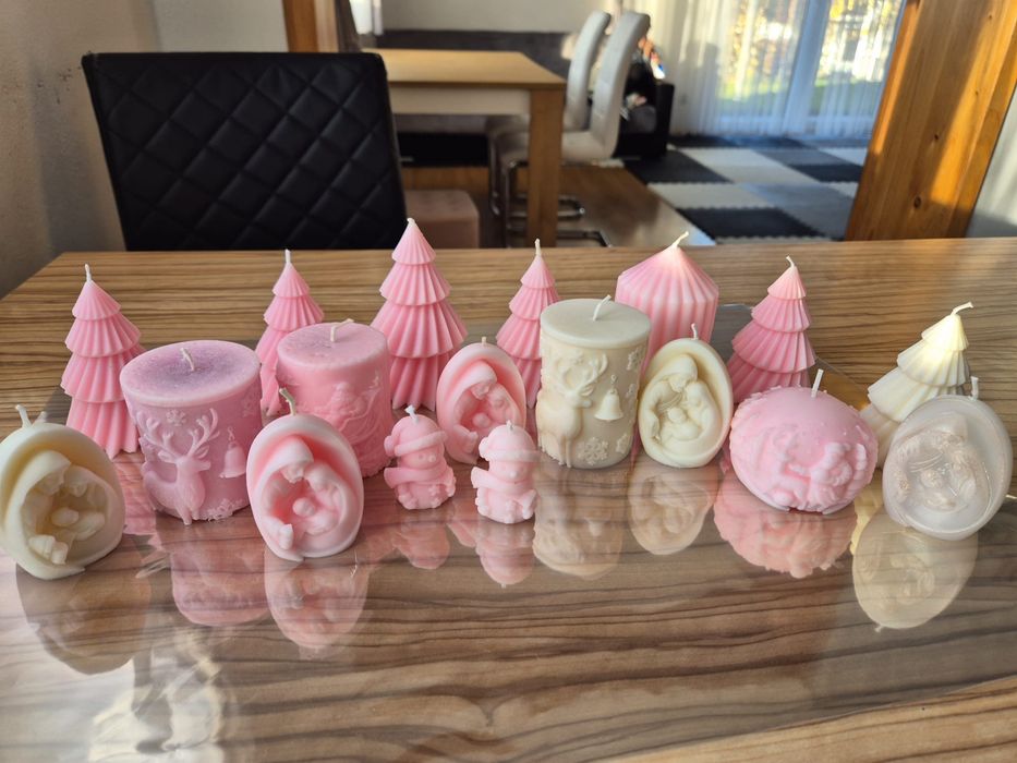 Swiece sojowe recznie robione