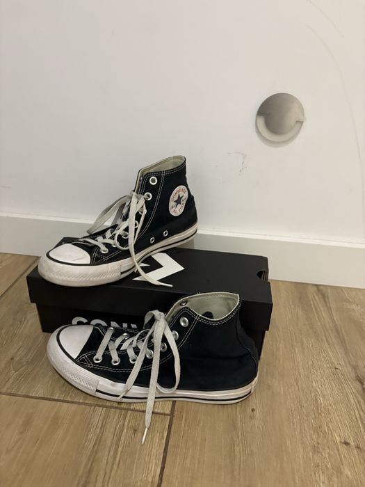 Trampki converse rozmiar 38 wysokie czarno-białe orginalne