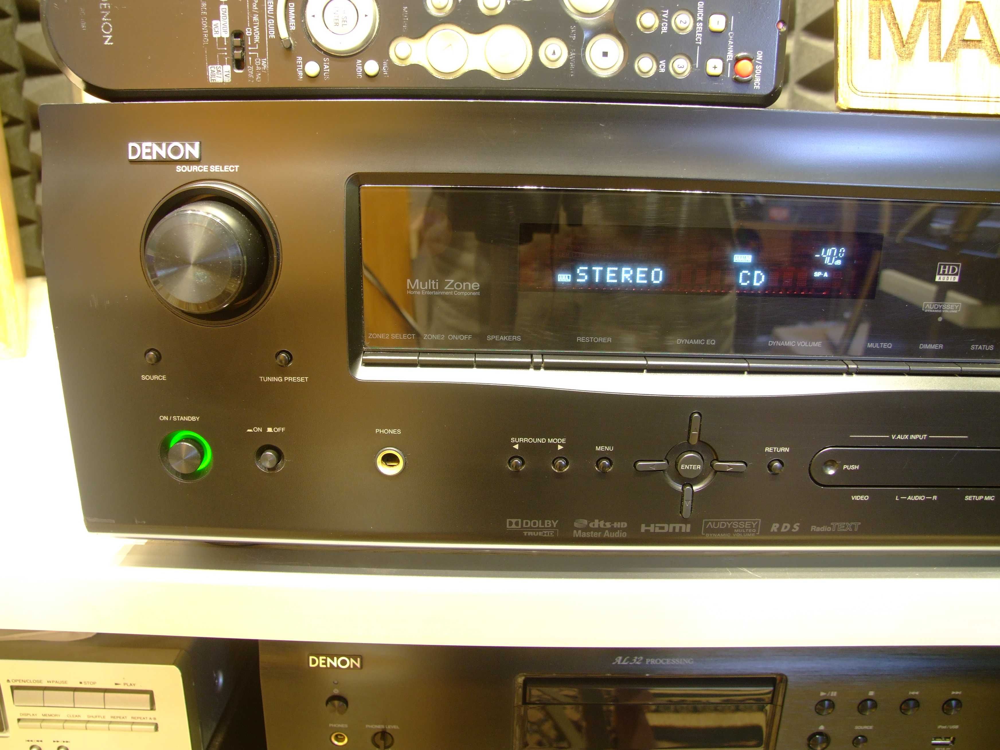 AV ресівер 7.1 Denon AVR-1910. 7х125. 6-16 Ом. Пульт. HDMI. 10.7 кг
