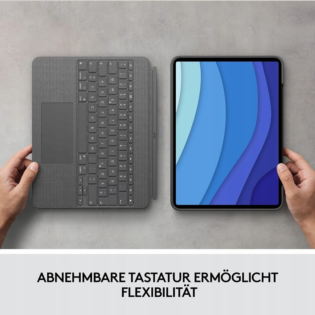 Klawiatura Logitech Combo Touch Apple iPad Pro 12.9 Układ QWERTZ