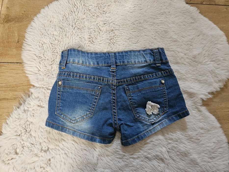 Spodenki bawelniane z gwiazdami 3d kieszenie perełka niebieskie hit ta