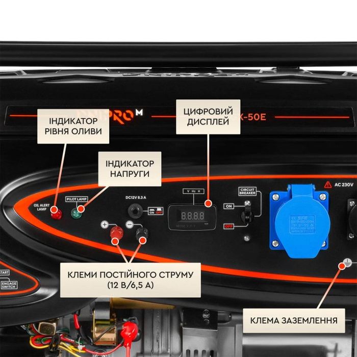 Генератор бензиновий Dnipro-M GX-50E