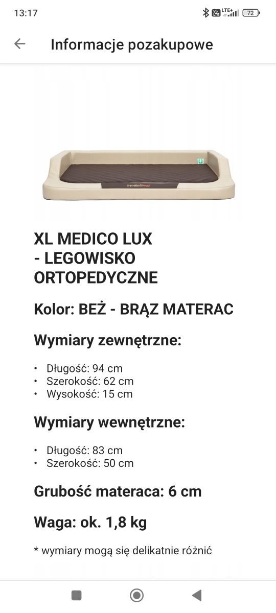 Legowisko ortopedyczne dla psa