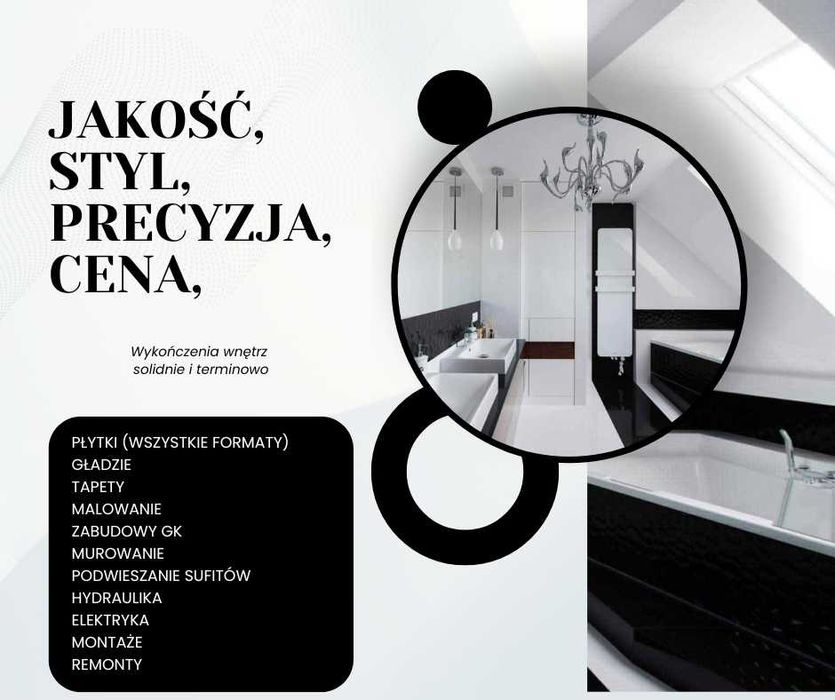 Jakość, styl, precyzja, cena. Wykończenia wnętrz solidnie i terminowo