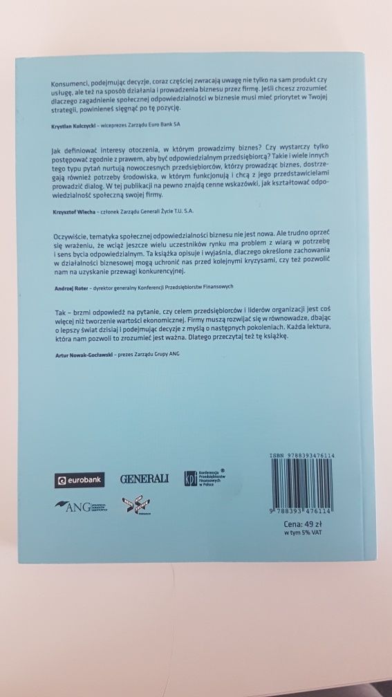 Społeczna odpowiedzialność biznesu w nowej gospodarce CSR Płoszajski