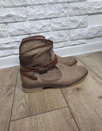 H&M черевики шкіряні коричневі 37 - 38 р жіночі ботинки