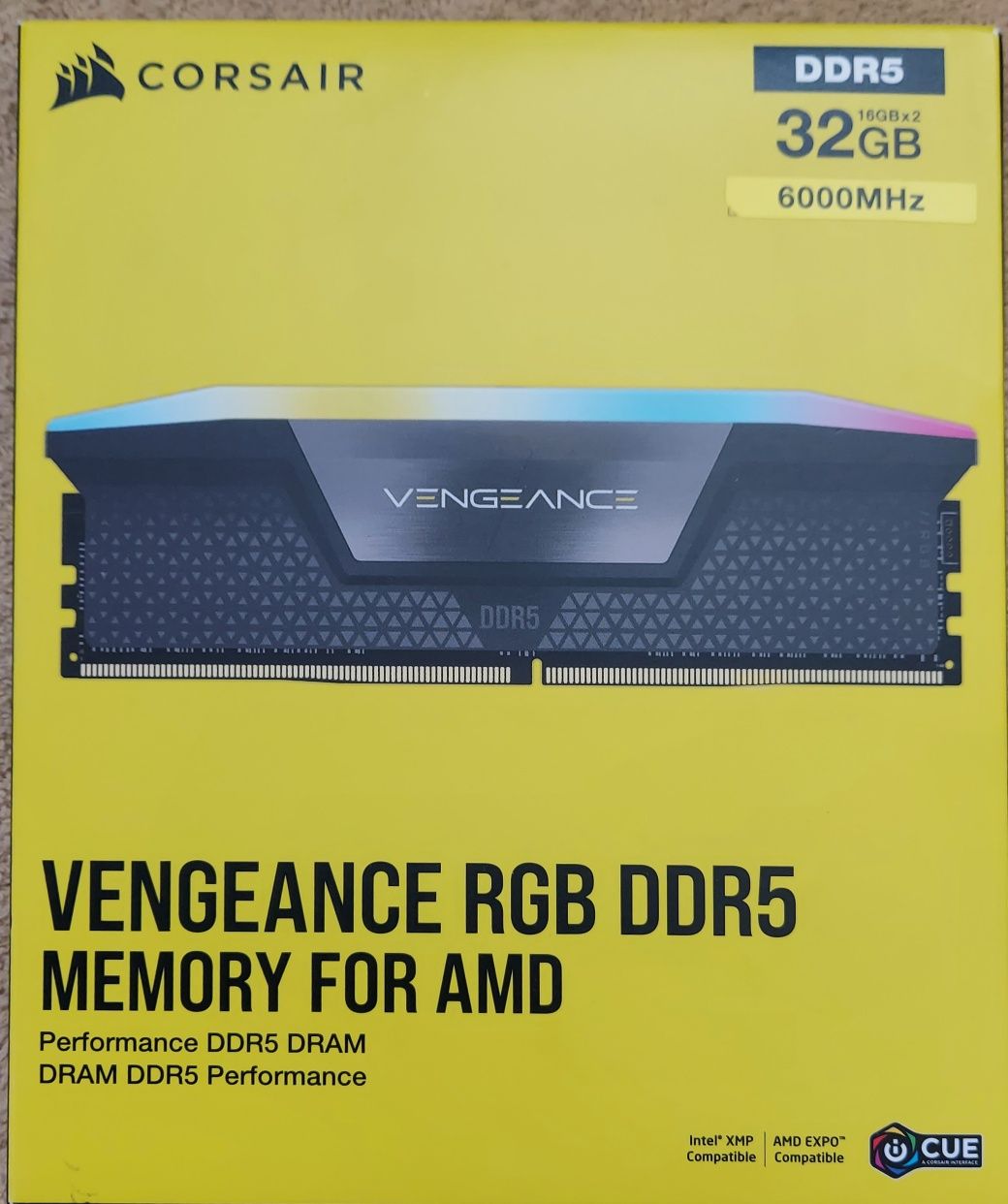 Pamięci Corsair VENGEANCE RGB 32 GB (2x16 GB) DDR5  6000 MT/s C30