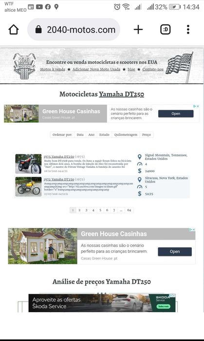 Yamaha 250 fins dos anos 60