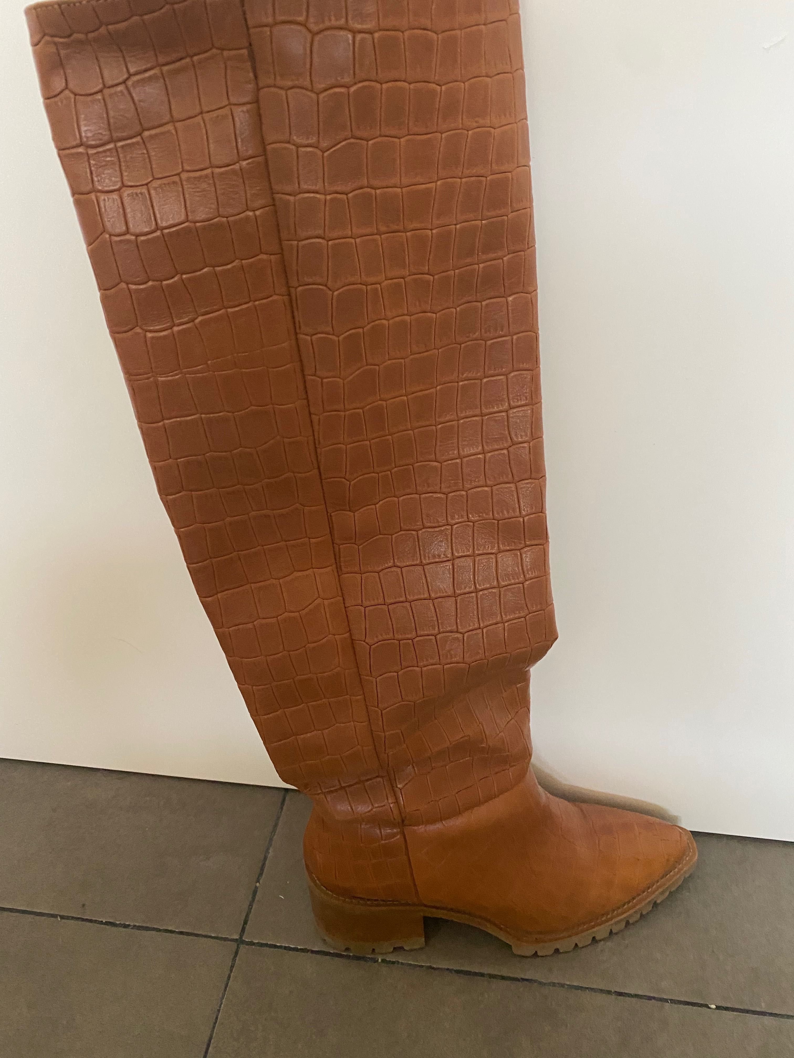 Botas croco Camel da Ruika