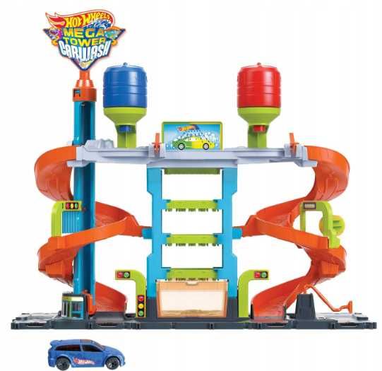 Hot Wheels City Zakręcona Megamyjnia + Autko Zmieniające Kolor