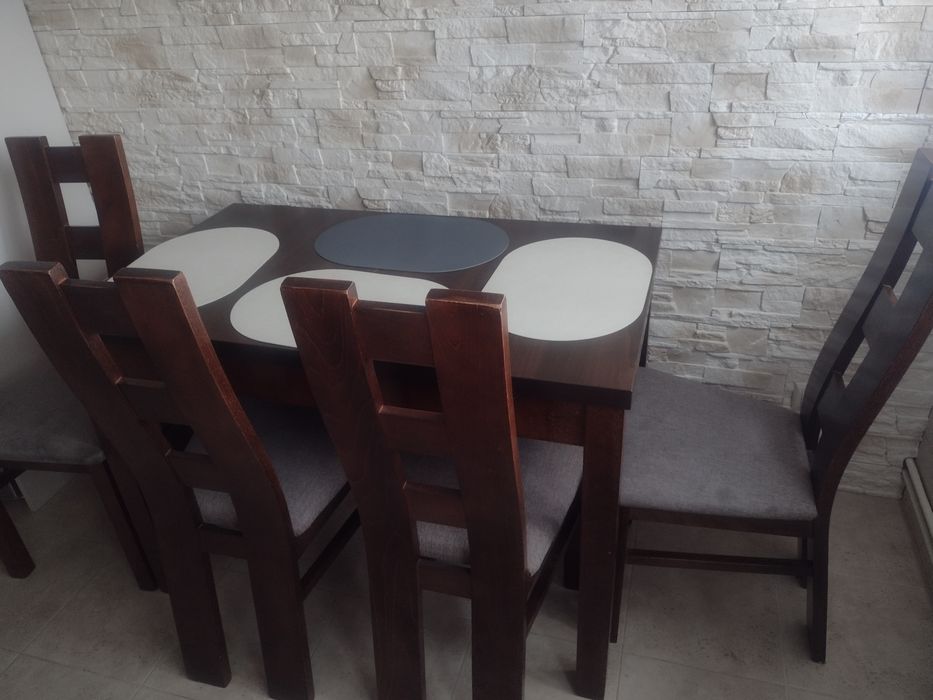 Stół drewniany+krzesła