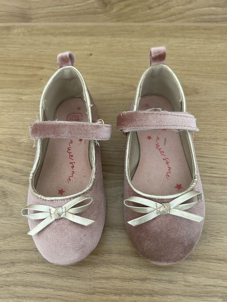 Baleriny baletki buty smyk cool club pudrowy róż z kokardką 26