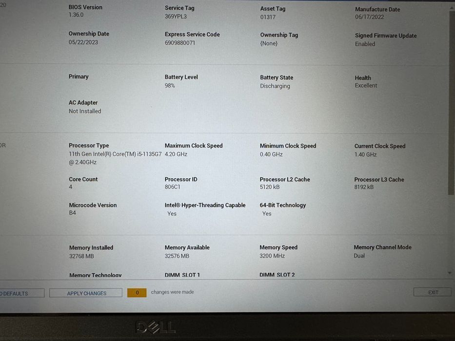 Dell Latitude 3520 i5 1135G7 32/512