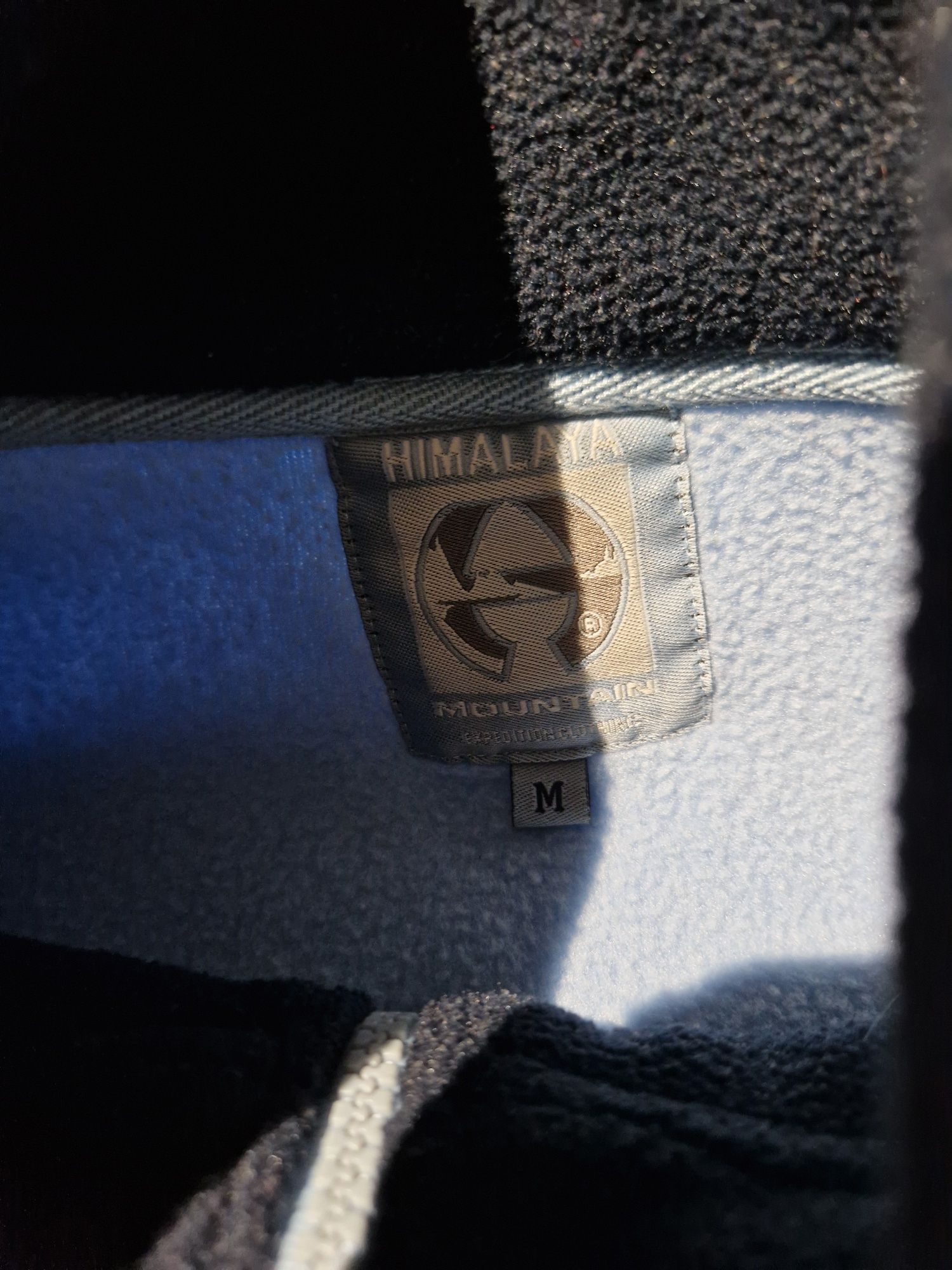 Błękitny bezrękawnik kamizelka z polaru Vintage Himalaya