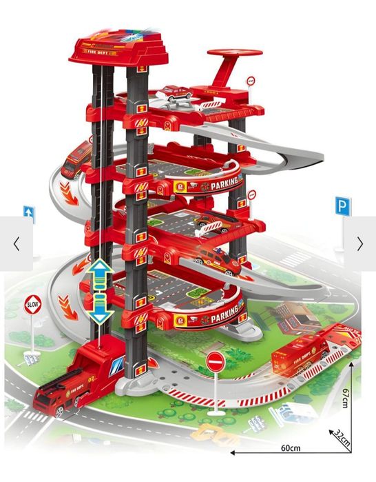 Іграшка автомобільний паркінг, гараж, пожежна станція