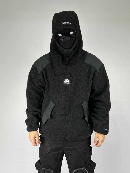 Nike ACG Supreme ninja fleece кофта худі шерпа флиска зипка черная М S