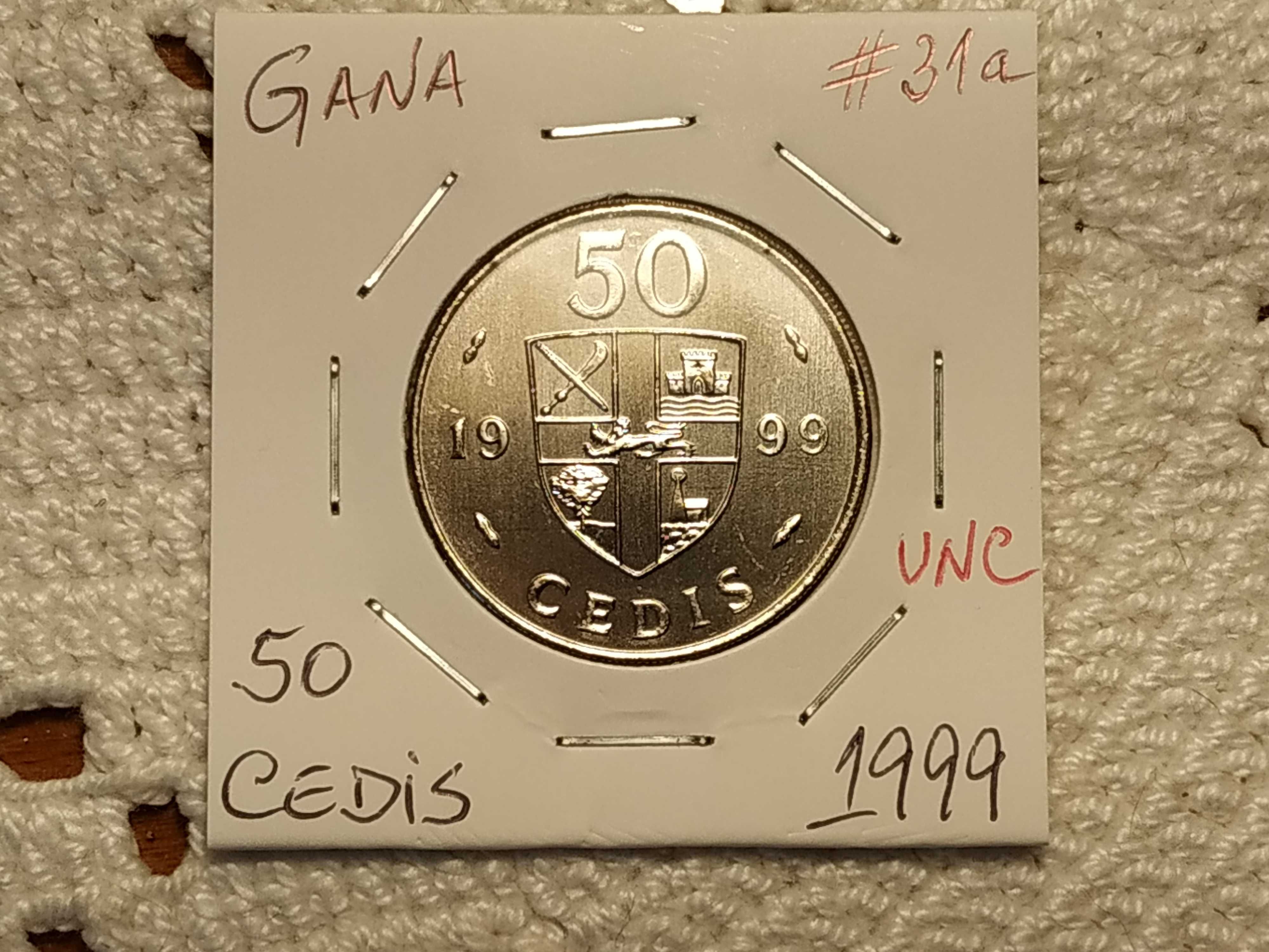 Gana - moeda de 50 cedis de 1999 UNC