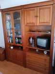 Sala completa - movel, sofa, cadeirão e mesa de apoio. Bom estado