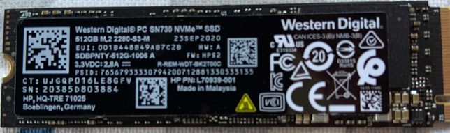 Dysk SSD Western Digital SDBQNTY 512GB 1001 M.2 PCIe Nowy