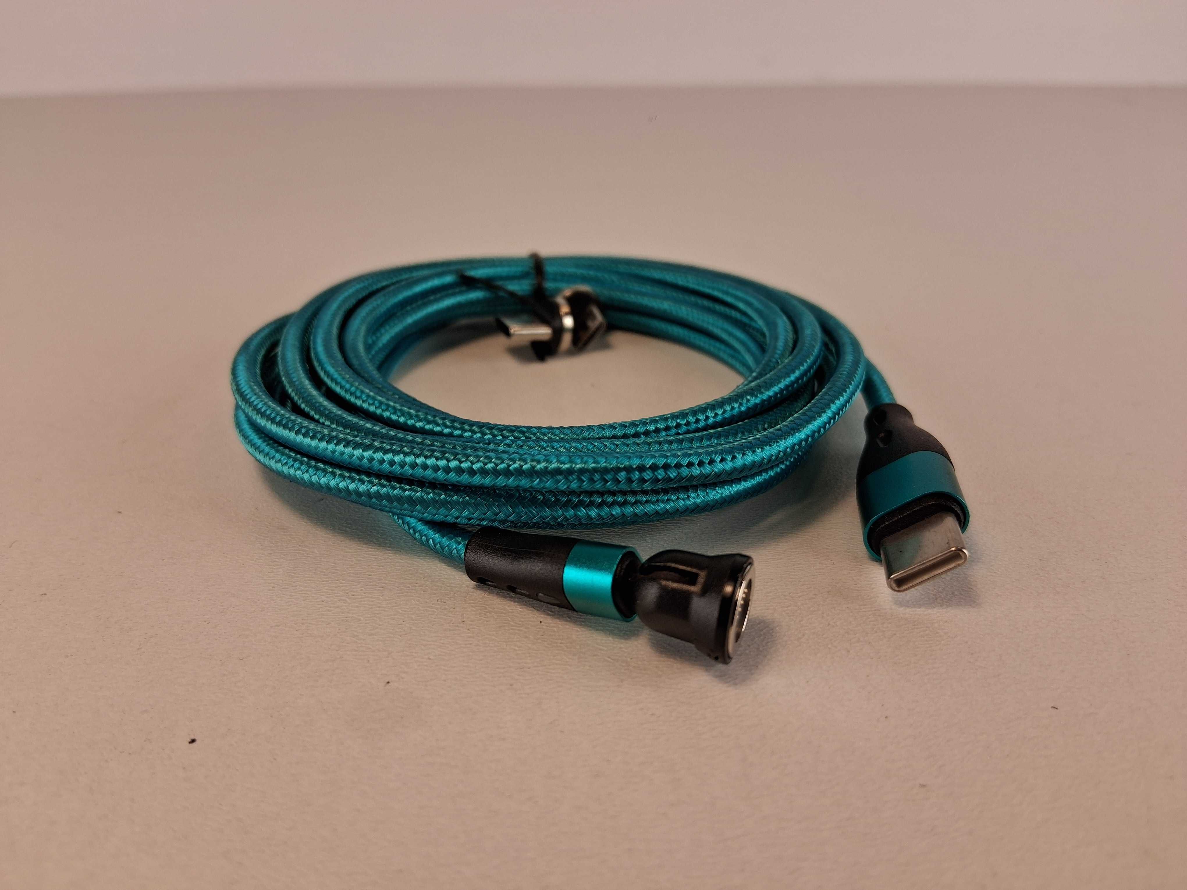 E140 Kabel USB-C Z Magnetyczną Końcówką W Oplocie 2 m