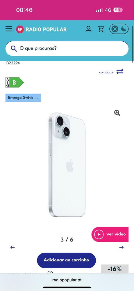 Iphone 15 256g branco azulado