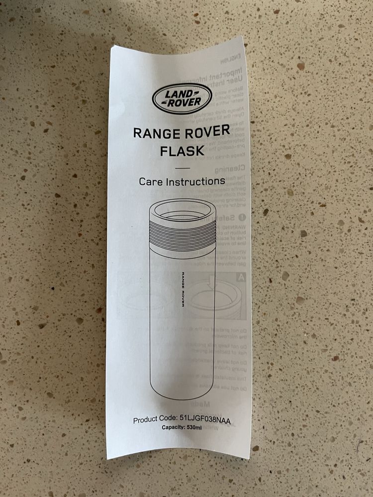 Garrafa termica Range Rover NOVO