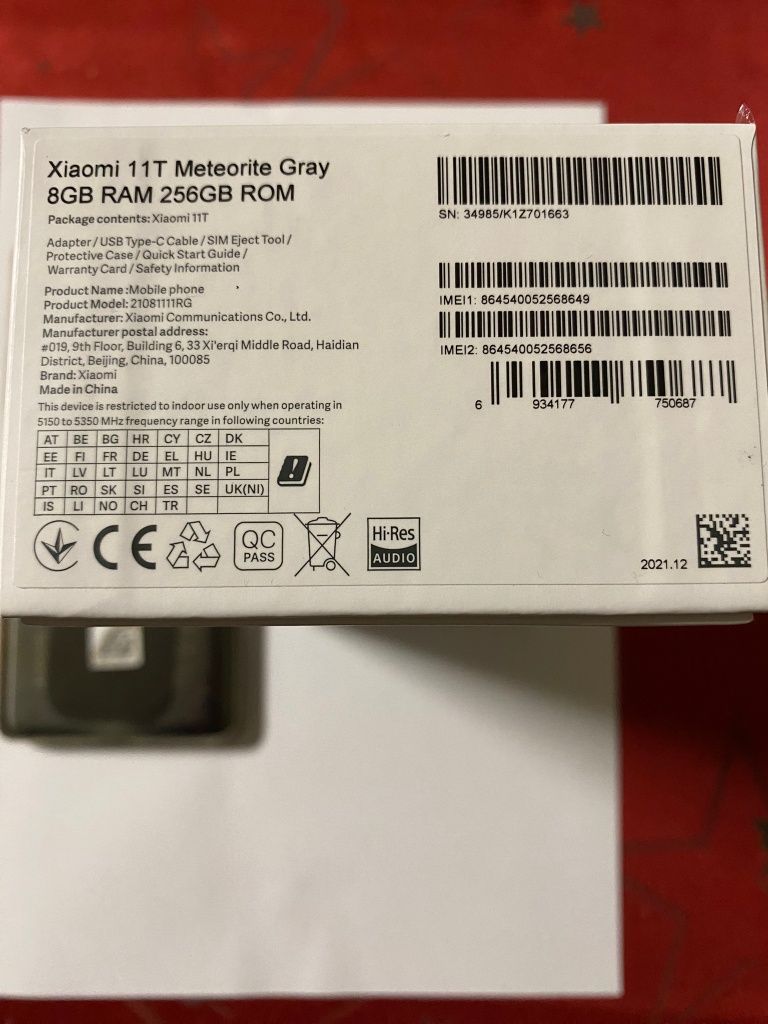 Xiaomi 11T 8/256GB Meteorite Gray Cinemagic