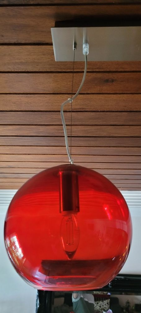 Candeeiros suspensão inox e vidro