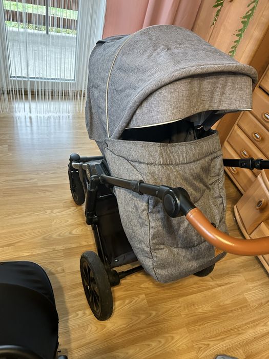 Wozek kinderkraft 3w1 szary