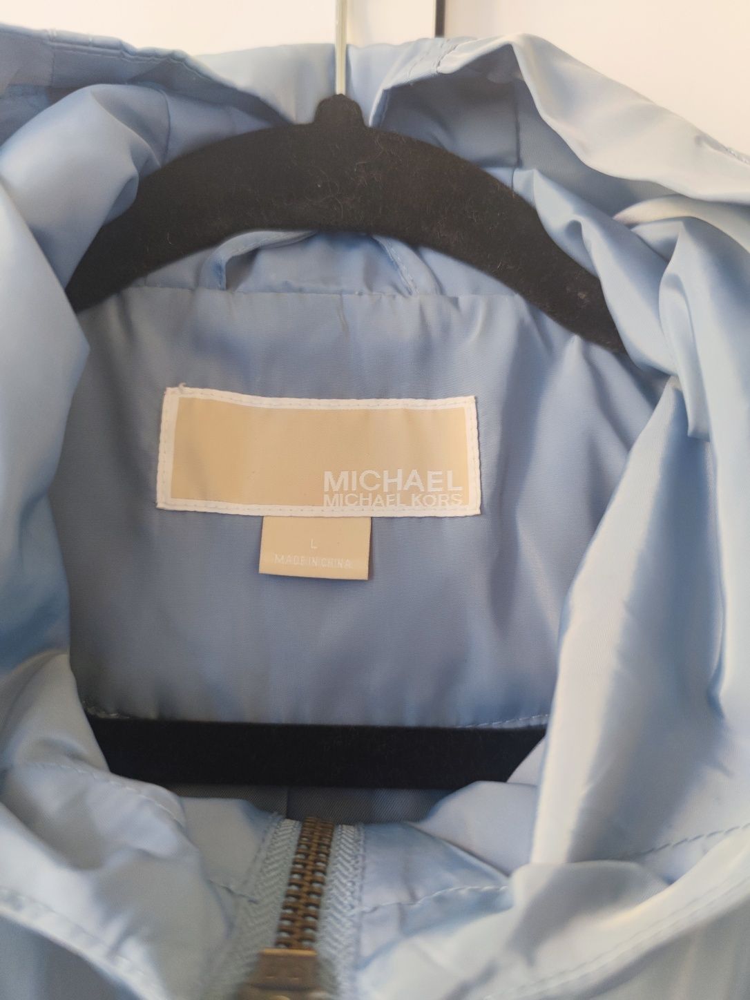 Parka Michael Kors przejściowa błękitna niebieska