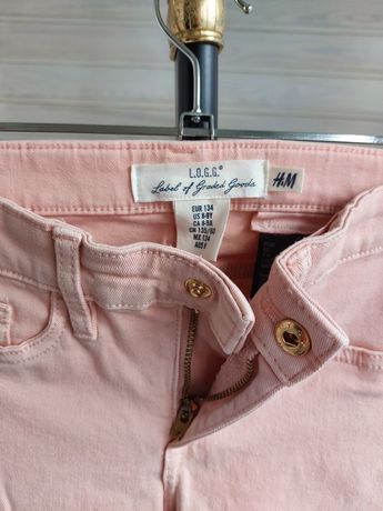 Джинси H&M блідо-рожеві, 134р.
