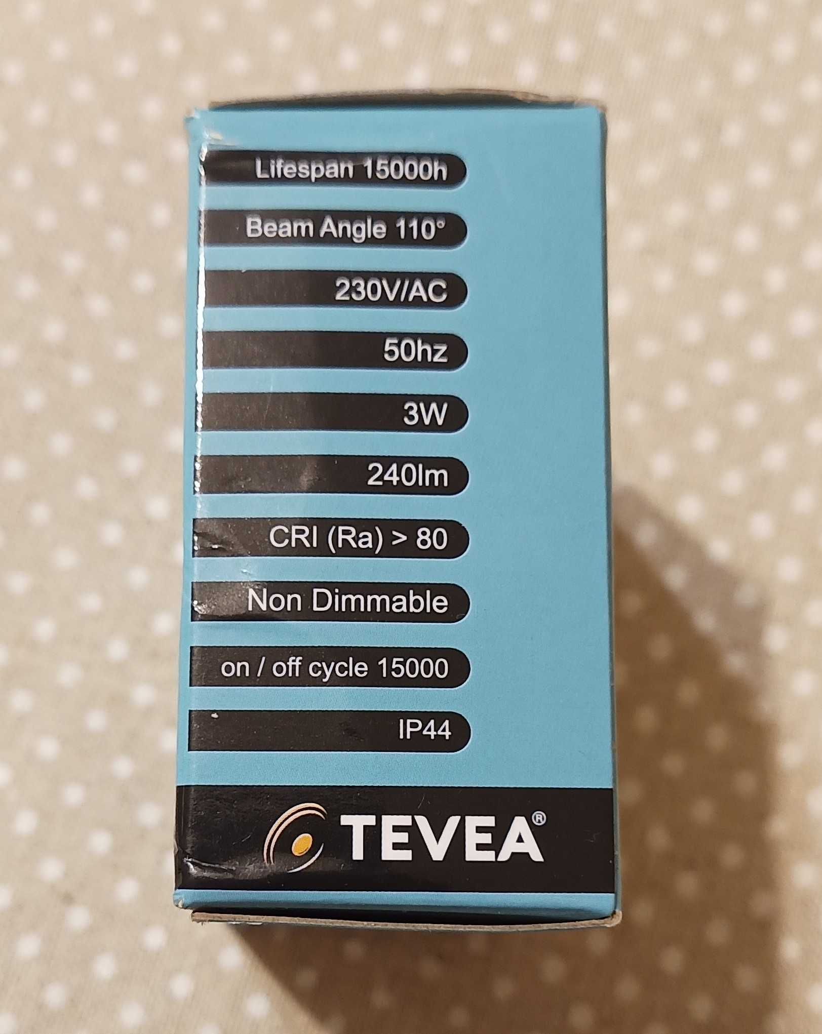 Tevea lampka LED płaska IP44