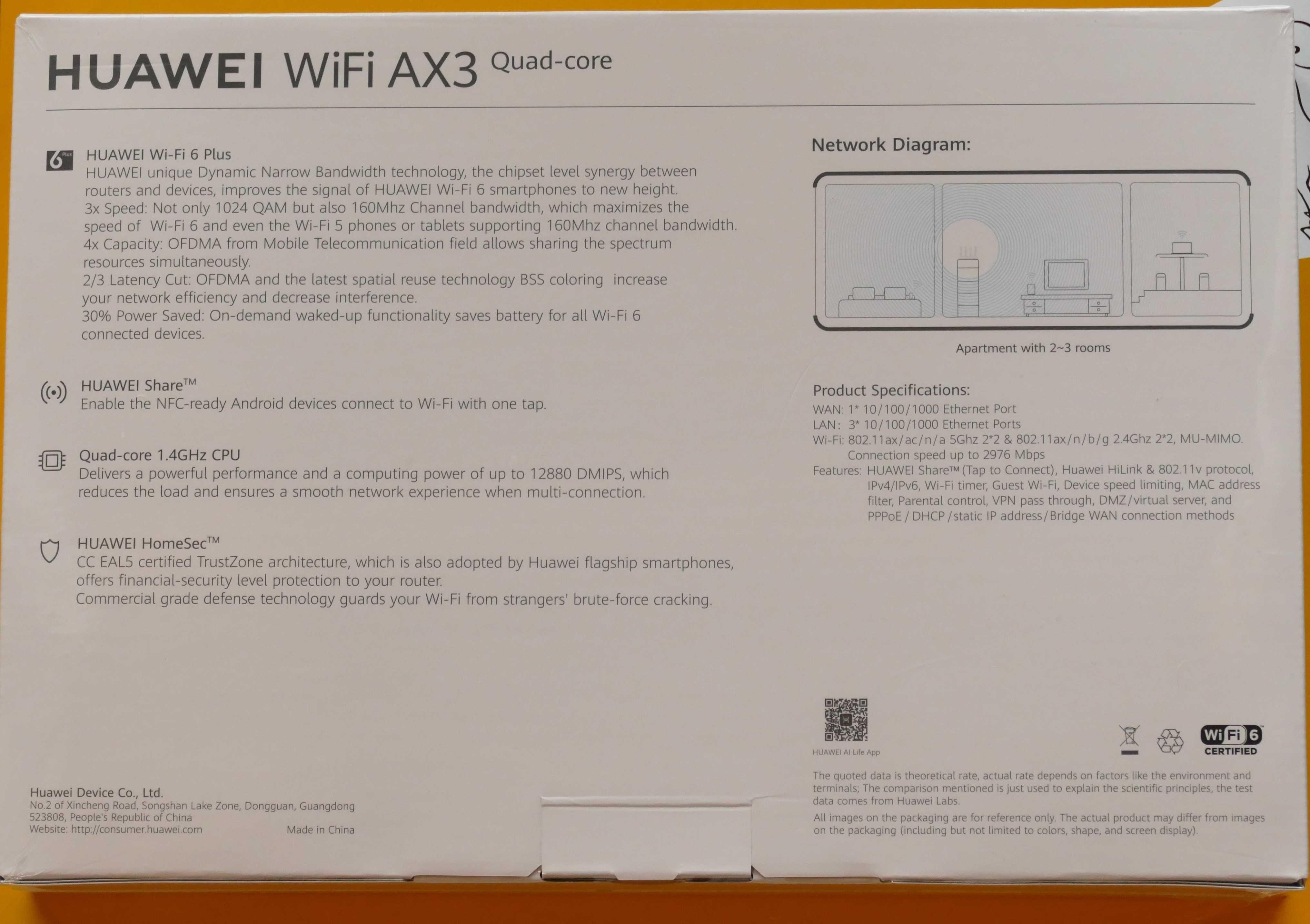 Router Huawei WIFI 4X3 Quad-core