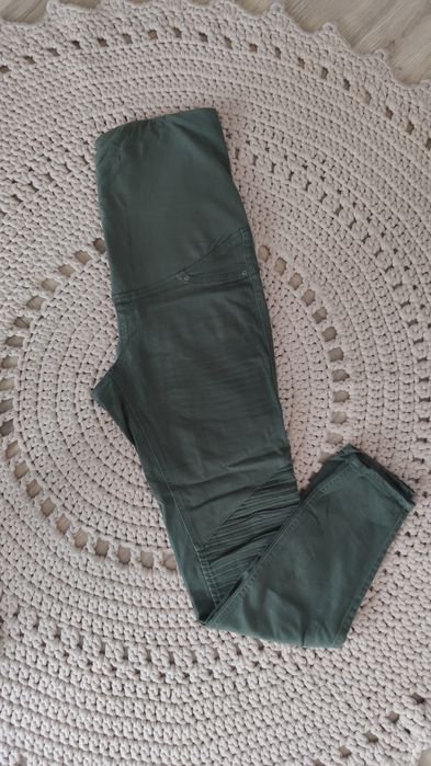 Spodnie ciążowe H&M zielone rozm. M jak NOWE