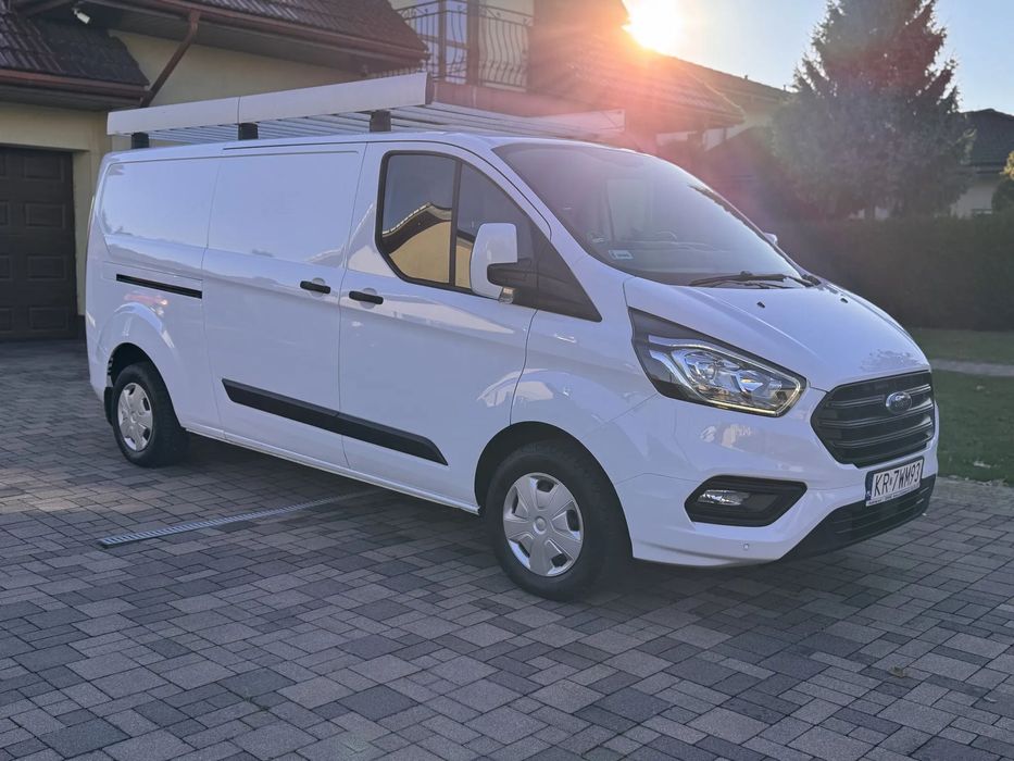 Ford TRANSIT CUSTOM  L2H1 LONG oryginalny przebieg HAK vat1 bagażnik CZUJNIKI PARKOWANIA