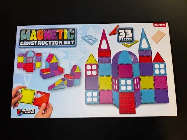 Klocki magnetyczne Magnetic Construction Set 33 elementy Nowe